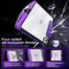 Auupgo Transparent Keyboard Case with Trackpad for iPad 11th Gen A16 (2025) & 10th Gen 10.9" (2022), 7-Color Backlit Wireless Bluetooth Keyboard with 360 Rotating Stand & Pencil Holder, Purple view 3