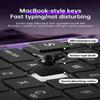 Auupgo Transparent Keyboard Case with Trackpad for iPad 11th Gen A16 (2025) & 10th Gen 10.9" (2022), 7-Color Backlit Wireless Bluetooth Keyboard with 360 Rotating Stand & Pencil Holder, Purple view 4