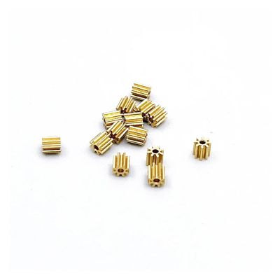 5pcs/lot 0.3 Modulus 10T 1.98MM Hole Teeth Metal Copper Gear Spindle Gearwheel Fit 1mm 1.5mm 2mm Shaft