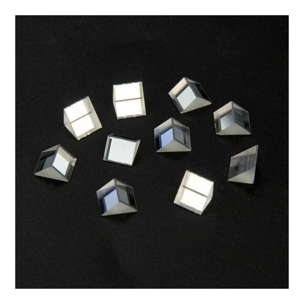 LJSM Lab Microscope Slides 20PCS Right Angle Prism Triangular Optical Glass Prism Optics Light Science Survey Physics Refracted Light Spectrum Rainbow Microscope Parts