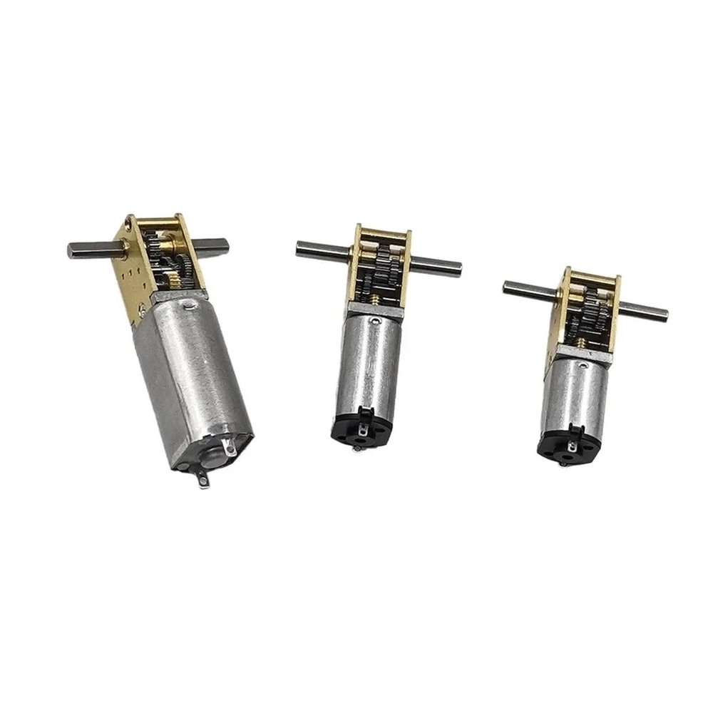 1pc Worm Gear Electronic Starter Slow Speed All Metal Gearbox T-Shaped Dual Shaft Electronic Starter 050_(G) 95-381RPM_3V-12V