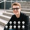 HAIXINDA Smart Translation Glasses, Photochromic Lenses, Open-Ear Audio Design, Support 160+ Languages, Simultaneous Interpretation via APP, Bluetooth Glasses for Meeting, Traveling, Business(Black) view 2