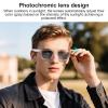 HAIXINDA Smart Translation Glasses, Photochromic Lenses, Open-Ear Audio Design, Support 160+ Languages, Simultaneous Interpretation via APP, Bluetooth Glasses for Meeting, Traveling, Business(Black) view 3