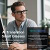 HAIXINDA Smart Translation Glasses, Photochromic Lenses, Open-Ear Audio Design, Support 160+ Languages, Simultaneous Interpretation via APP, Bluetooth Glasses for Meeting, Traveling, Business(Black) view 4