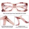 Dollger Blue Light Blocking Glasses Womens Square Oversized Stylish Anti Bluelight Big Cat Eye Frame Glasses Pink tortoise shell view 3