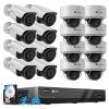 4COVR 16 Channel PoE Security Camera System, Human Vehicle Detection, Night Vision, 8 Dome IK10 Vandal-Proof 8 Bullet 8MP Wired IP Camera IP67 Commercial, 4K NVR 4TB HDD for Business, LYH54A8M1616-1 view 1