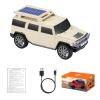 WSTER WS-696 Solar Bluetooth Replica Speaker  Portable Modern Off-Road Car Design with HD Sound, TWS, LED Party Light, USB/TF Playback, FM, Built-in Microphone, Surprise Gift(Beige) view 1