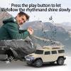 WSTER WS-696 Solar Bluetooth Replica Speaker  Portable Modern Off-Road Car Design with HD Sound, TWS, LED Party Light, USB/TF Playback, FM, Built-in Microphone, Surprise Gift(Beige) view 3