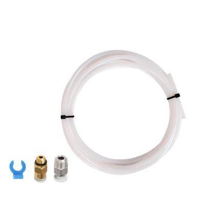 KOOILANG 1/2M PTFE Tube 3D Printer Tube for 1.75mm Filament, 4mm OD X 2mm ID Clear PTFE Tubing High-Temperature Resistance Flexible(2M)