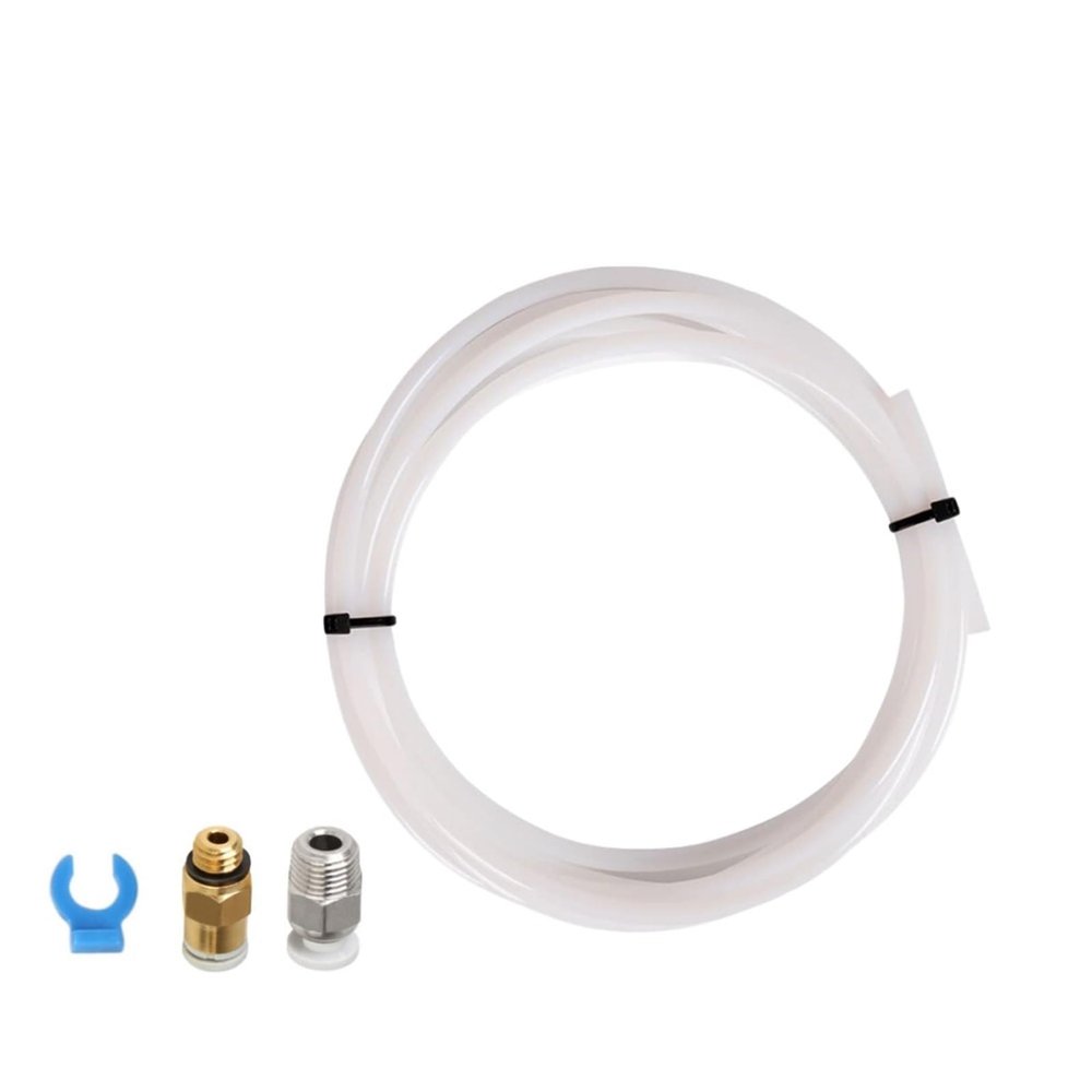 KOOILANG 1/2M PTFE Tube 3D Printer Tube for 1.75mm Filament, 4mm OD X 2mm ID Clear PTFE Tubing High-Temperature Resistance Flexible(2M)