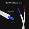 KOOILANG 1/2M PTFE Tube 3D Printer Tube for 1.75mm Filament, 4mm OD X 2mm ID Clear PTFE Tubing High-Temperature Resistance Flexible(2M) view 2