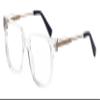 Elton John Mod Mens Women's Acetate Designer Blue Light Glasses Gloss Crystal Clear Silver Star 54mm view 1
