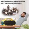 Bluetooth Speaker Big Portable Wireless Outdoor Speaker,Deep Bass,IPX6 Waterproof,Dual Pairing,Bluetooth 5.3,24H+ Playtime,LED LightMusiBaby Loud Boombox for Camping,Hiking,Party,Beach(Yellow) view 2