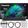 Panasonic TV-55W70BP W70 Series 55 inch LED 4K Ultra HD Smart Fire TV Bundle with Bluetooth Soundbar, TV Wall Mount, 6-Outlet Surge Adapter, Theater Essentials and 2X HDMI Cable view 1