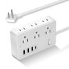 10Ft Surge Protector Flat Extension Cord Flat Plug Power Strip, 6AC Outlets, 4 USB Charger(1 USB C Port), 1700 Joules Protection, Office Supplies, Dorm Room Essentials view 1