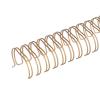 50Pcs 3/4in Light Gold Metal Double Loop Binding Wires for 180 Sheets, 3:1 Pitch 34-Hole Spiral Coils, Durable Nylon Coated Wire Spines for Documents & Reports (Antique Brass) view 2