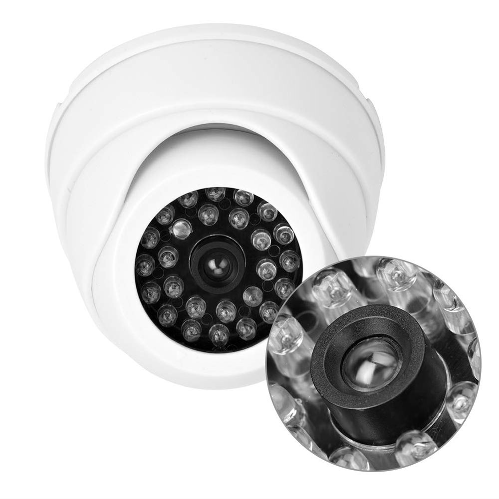 Focket Fake Security Dome Camera Dummy Monitor LED Light for Scaring Thieves in Supermarkets or Offices ABS Material