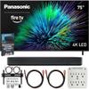 Panasonic TV-75W70BP W70 Series 75 inch LED 4K Ultra HD Smart Fire TV Bundle with Bluetooth Soundbar, TV Wall Mount, 6-Outlet Surge Adapter, Theater Essentials and 2X HDMI Cable view 1