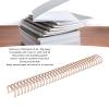 50Pcs 3/4in Light Gold Metal Double Loop Binding Wires for 180 Sheets, 3:1 Pitch 34-Hole Spiral Coils, Durable Nylon Coated Wire Spines for Documents & Reports (Rose Gold) view 4