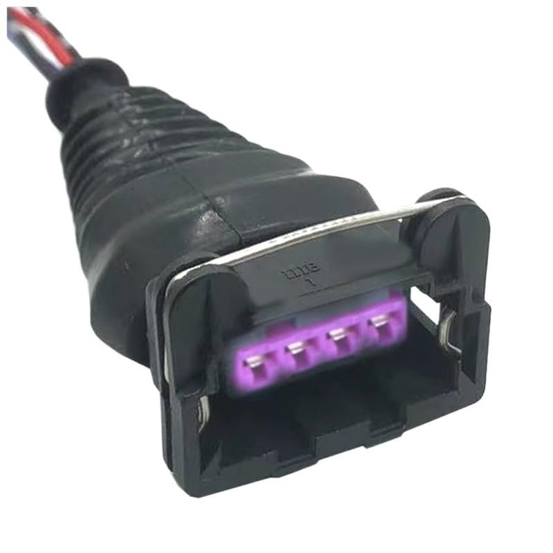 VSVAKHXC 1 Set 4 Pin Auto Water Proof Wire Harness Cable Sealed Connector EFI Female EV1 Fuel Injector Ignition Coil Plug Connector(1 Set)