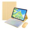 Disonbeir Rainbow Backlit Keyboard Case for iPad Pro 13 inch (M5, 2025/M4, 2024) Case with Mouse and 7 Colors RGB Colorful Backlight Magnetic Detachable Bluetooth Keyboard Cover,Yellow view 1