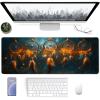 Feather Gaming Mouse Pad, Mouse Pad 32x16in, Large Desk Mat with Non-Slip Rubber Base, Office Desk Accessories, Large Extended Gaming Keyboard Mat, Big Mousepad for Computer Gamer Office, Blue 1-4865 view 2