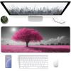Tree Mouse Pad, Gaming Mouse Pad 24x12in, Desk Mat with Stitched Edges, Large Mousepad Waterproof, Gaming Accessories Keyboard Mat, Office Desk Accessories, for Gamer Computer Office Home, Pink D-2331 view 2