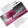 Tree Mouse Pad, Gaming Mouse Pad 24x12in, Desk Mat with Stitched Edges, Large Mousepad Waterproof, Gaming Accessories Keyboard Mat, Office Desk Accessories, for Gamer Computer Office Home, Pink D-2331 view 3