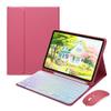 Disonbeir Rainbow Backlit Keyboard Case for iPad Pro 13 inch (M5, 2025/M4, 2024) Case with Mouse and 7 Colors RGB Colorful Backlight Magnetic Detachable Bluetooth Keyboard Cover,DarkPink view 1