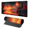 Moon Mouse Pad, Gaming Mouse Pad 64x32in, Desk Mat with Stitched Edges, Large Mousepad Waterproof, Gaming Accessories Keyboard Mat, Office Desk Accessories, for Gamer Computer Office Home, Red F-5428 view 1
