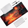 Moon Mouse Pad, Gaming Mouse Pad 64x32in, Desk Mat with Stitched Edges, Large Mousepad Waterproof, Gaming Accessories Keyboard Mat, Office Desk Accessories, for Gamer Computer Office Home, Red F-5428 view 3