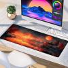 Moon Mouse Pad, Gaming Mouse Pad 64x32in, Desk Mat with Stitched Edges, Large Mousepad Waterproof, Gaming Accessories Keyboard Mat, Office Desk Accessories, for Gamer Computer Office Home, Red F-5428 view 4