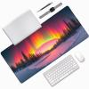 Aurora Gaming Mouse Pad, Mouse Pad 60x32in, Large Desk Mat with Non-Slip Rubber Base, Office Desk Accessories, Large Extended Gaming Keyboard Mat, Big Mousepad for Computer Gamer Office, Red 9-5540 view 3