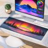 Aurora Gaming Mouse Pad, Mouse Pad 60x32in, Large Desk Mat with Non-Slip Rubber Base, Office Desk Accessories, Large Extended Gaming Keyboard Mat, Big Mousepad for Computer Gamer Office, Red 9-5540 view 4