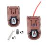 QPALCOY 1 Set 1P Car Sensor Socket with Terminal and Rubber Seals AC Assembly Auto Wire Connector(1 Set with Wires) view 2