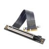 UCTUNG 32Gbps PCI-E 4X 16X Riser Extension Cable PCI PCIe X4 to X16 Extender Adapter Cable 10cm-60cm 90 Degree Connector(10CM) view 1
