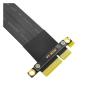 UCTUNG 32Gbps PCI-E 4X 16X Riser Extension Cable PCI PCIe X4 to X16 Extender Adapter Cable 10cm-60cm 90 Degree Connector(10CM) view 4