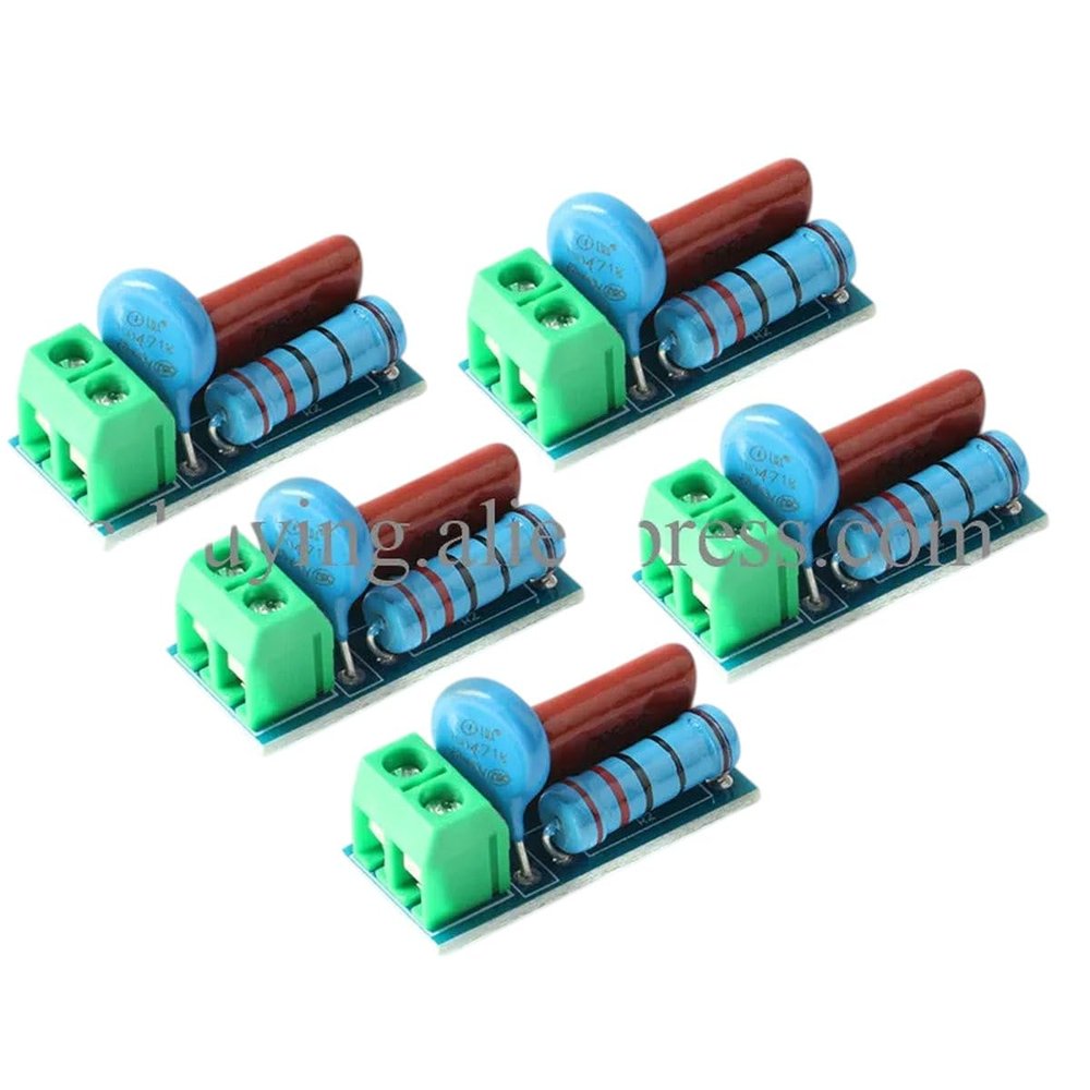 5Pcs/1Pc Rc Absorption/Snubber Circuit Module Relay Contact Protection Circuit Resistance Surge Anti-Interference Module