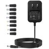 12V Power Supply 2A 12 Volt AC Adapter 100-240v 50-60hz Switching Adapter with 5.5 x 2.1mm DC Plug and 8 Tips Power Cord for LED Strip Light, CCTV Camera, Router, BT Speaker DC12V Transformer 1.5m view 1