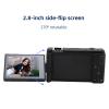 Keenso Digital Camera, 5K 80MP HD Vlogging Camera with 180 Degree Flip Screen and 5 Axis Gyro Anti Shake Feature for Photography and Selfies (Black) view 2
