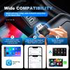 2-in-1 Wireless CarPlay & Android Auto Adapter, Mini USB Design for Cars with Built-in Wired Apple CarPlay 2025 Upgrade Plug & Play CarPlay Dongle Converts Wired CarPlay to Wireless, Fast Auto-Connect view 4