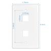 iwillink 2-Port Keystone Wall Plate 25-Pack, Low Profile Ethernet Wall Plates for Keystone Jack, White view 2