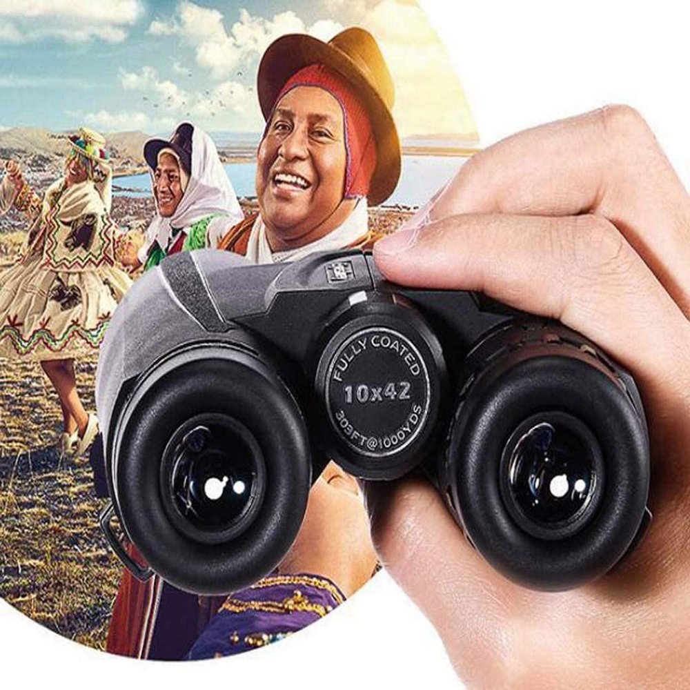 1042 Binoculars Roof Prism for Adult, HD Large Eyepiece Portable Binoculars,Coated Telescope for Concert Hun