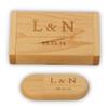 4GB Personalized Engraved Wood USB Flash Drive with USB Box  Custom Memory Stick 3.0, Pen Drive, Jump Drive for Photographers, Wedding Gift, Christmas, Birthdays (Light Wood) view 1