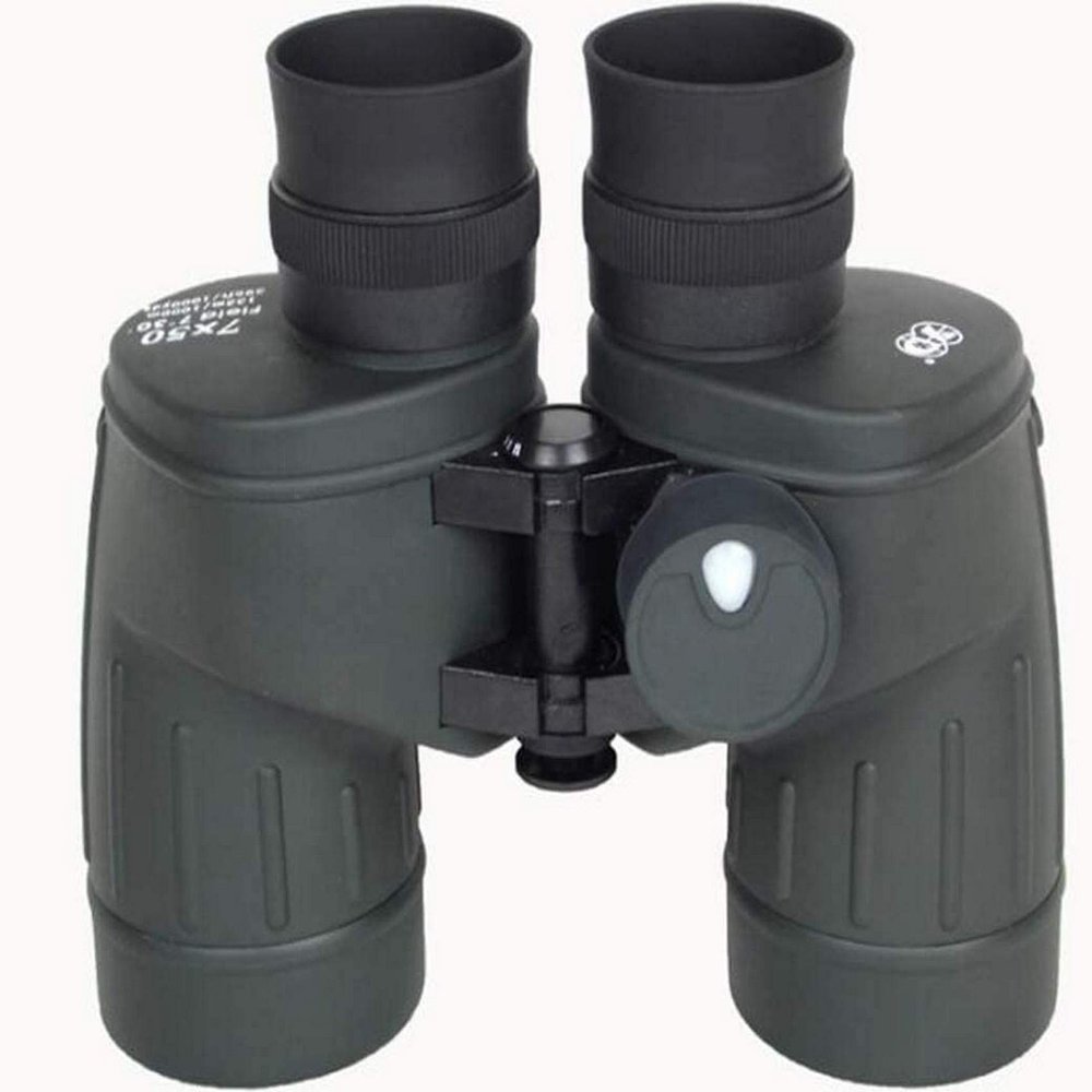 Compass Ranging Binoculars 7X50, Powerful Ammonia-Filled Waterproof Telescope, Non-Slip Design, AdjustableDifference, Hi