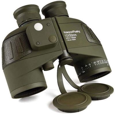 10X50 Marine Binoculars for Adults, Professional Binoculars Waterproof with Rangefinder Compass BAK4 PrismLens Fogp