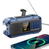 Emergency Weather Radio with IPX5 Waterproof Portable Bluetooth Speaker,USB-C Solar Hand Crank,NOAA Alarm AM FM Radio,Flashlight,SOS Alarm,2000mAh Cell Phone Charger for Camping and Survival (Blue) view 1