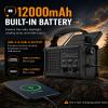 Emergency Radio, 12000mAh Solar Hand Crank NOAA Weather Radio, Black view 3
