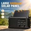 Emergency Radio, 12000mAh Solar Hand Crank NOAA Weather Radio, Black view 4