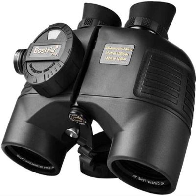 7x50 Black Binoculars Full Waterproof with Compass Gauge, Metal Body Professional Waterproof Telescope, Suitable for Hun